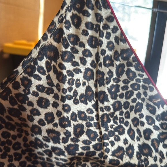 Intimo Cheetah Print w/ Hot Pink Piping and Bow Chemise Size Large - Picture 4 of 8